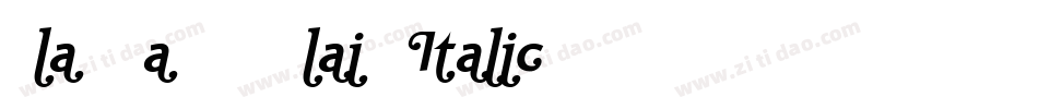 Ela Swashes Plain Italic PDF字体转换